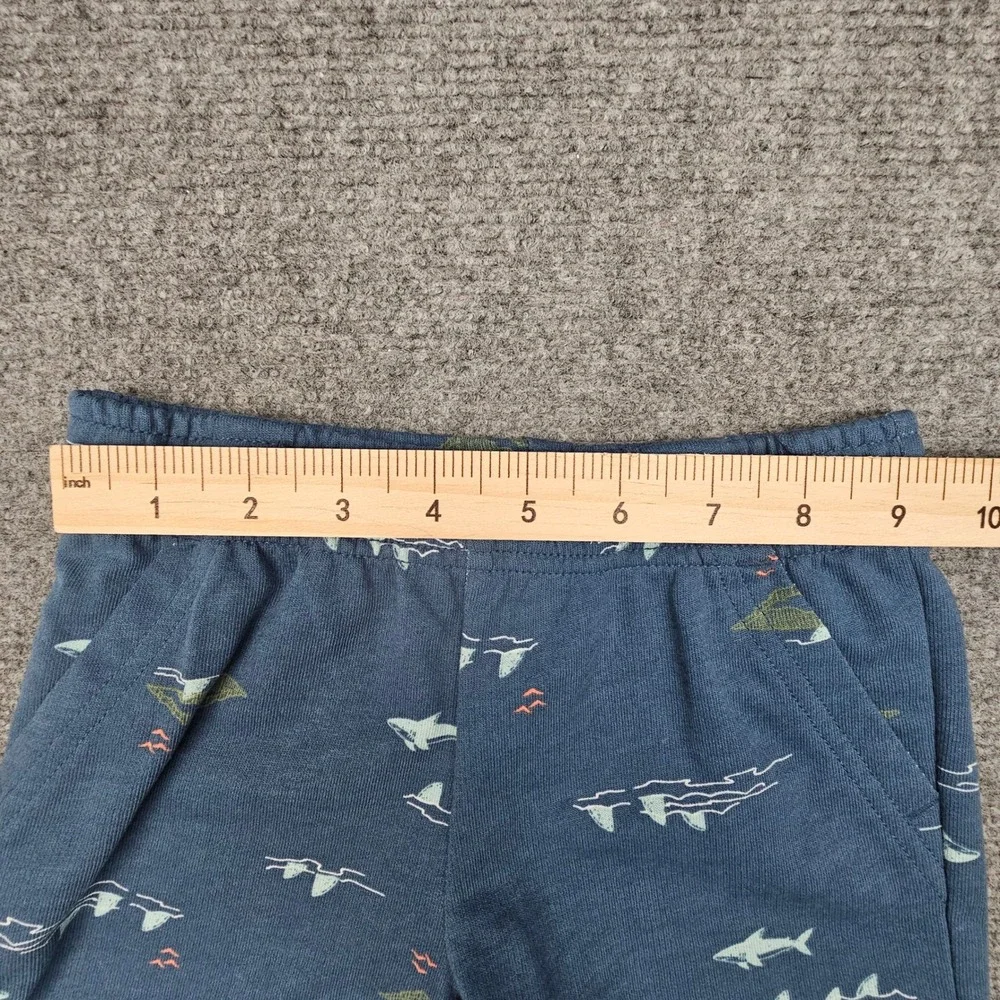 Carter's Boys 2pc Outfit Shark Tank Top Shorts Set Gray Blue 3T